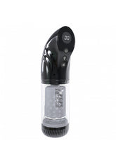 Shots Toys PUMPED Strokemate Thrusting Auto Masturbator Black Masturbators and Strokers